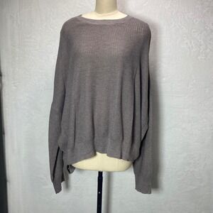 Heyson 1XL Womens NWT Taupe Knit Sweater Open‎ Weave Lightweight Layering Tunic
